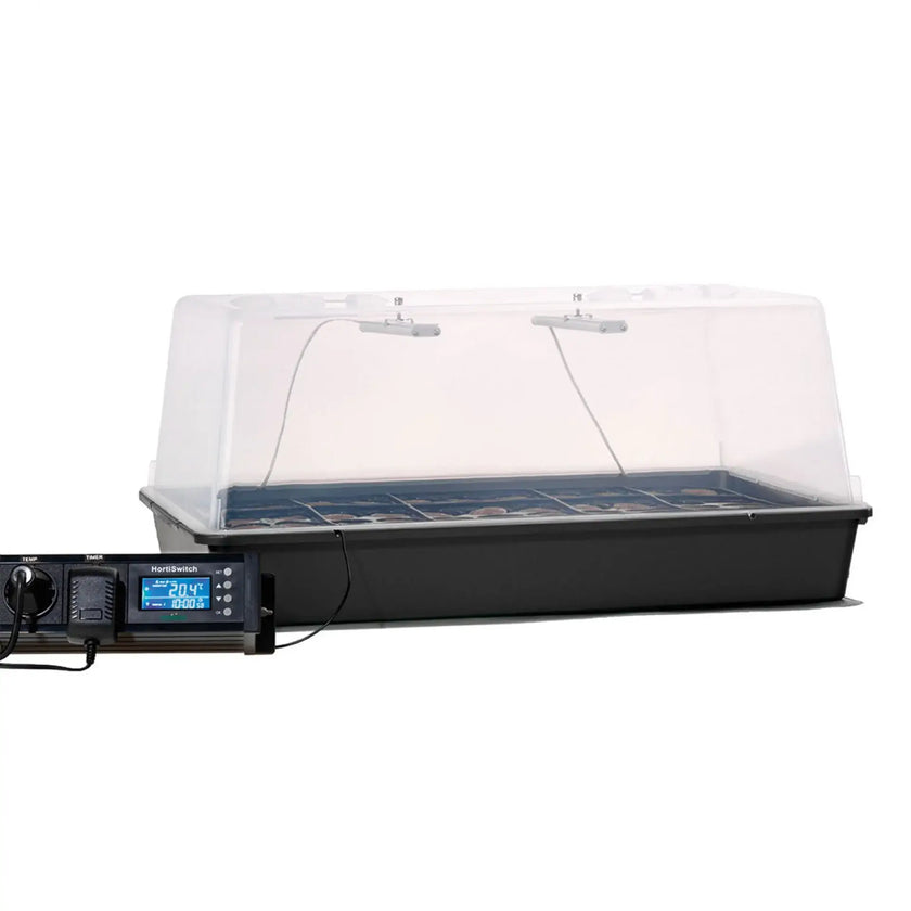 Romberg Gewächshaus Maximus Complete LED – Haupt-Produktfoto auf weißem Hintergrund.