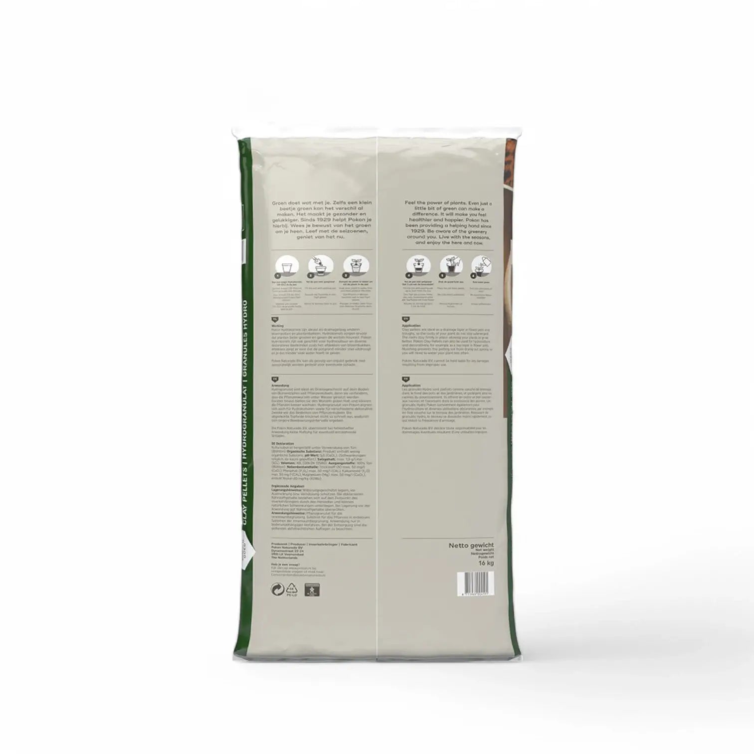 Blähton-Kugeln (LECA) Pokon vor weißem Hintergrund, Produktfoto 13.