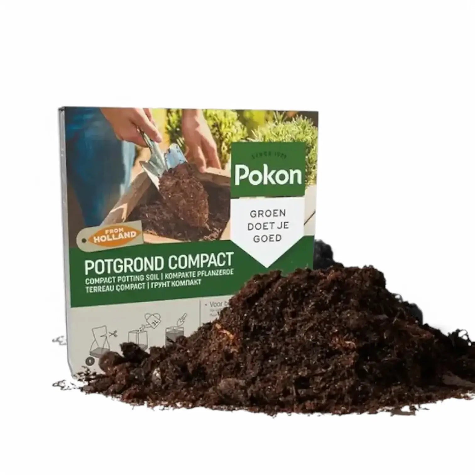 Compact Coco Coir Soil on white background, product photo 2.