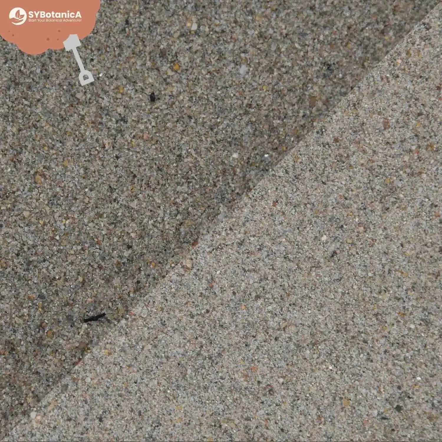 Horticultural sand on white background, product photo 3.