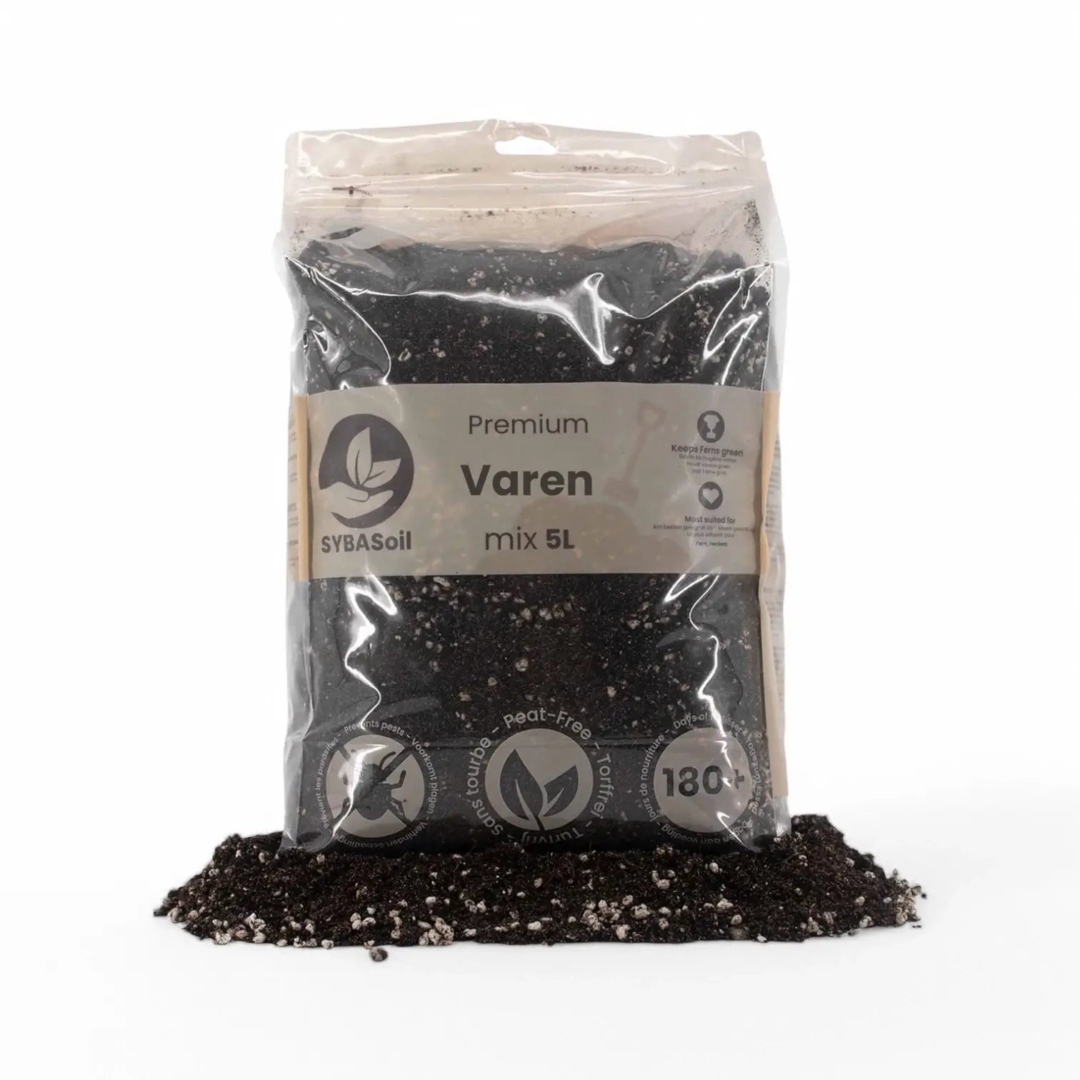 Farn-Substratmischung vor weiĂem Hintergrund, Produktfoto 8.