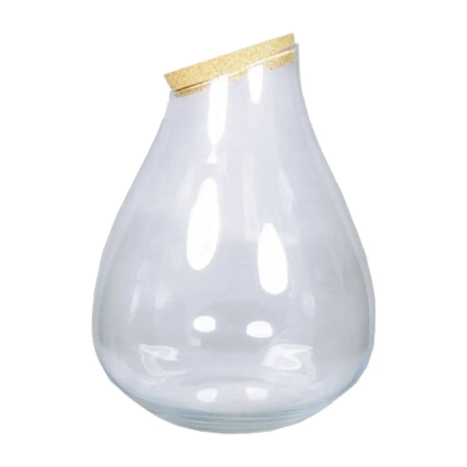Terrariumglas 'Drop' mit Korken – Haupt-Produktfoto auf weißem Hintergrund.