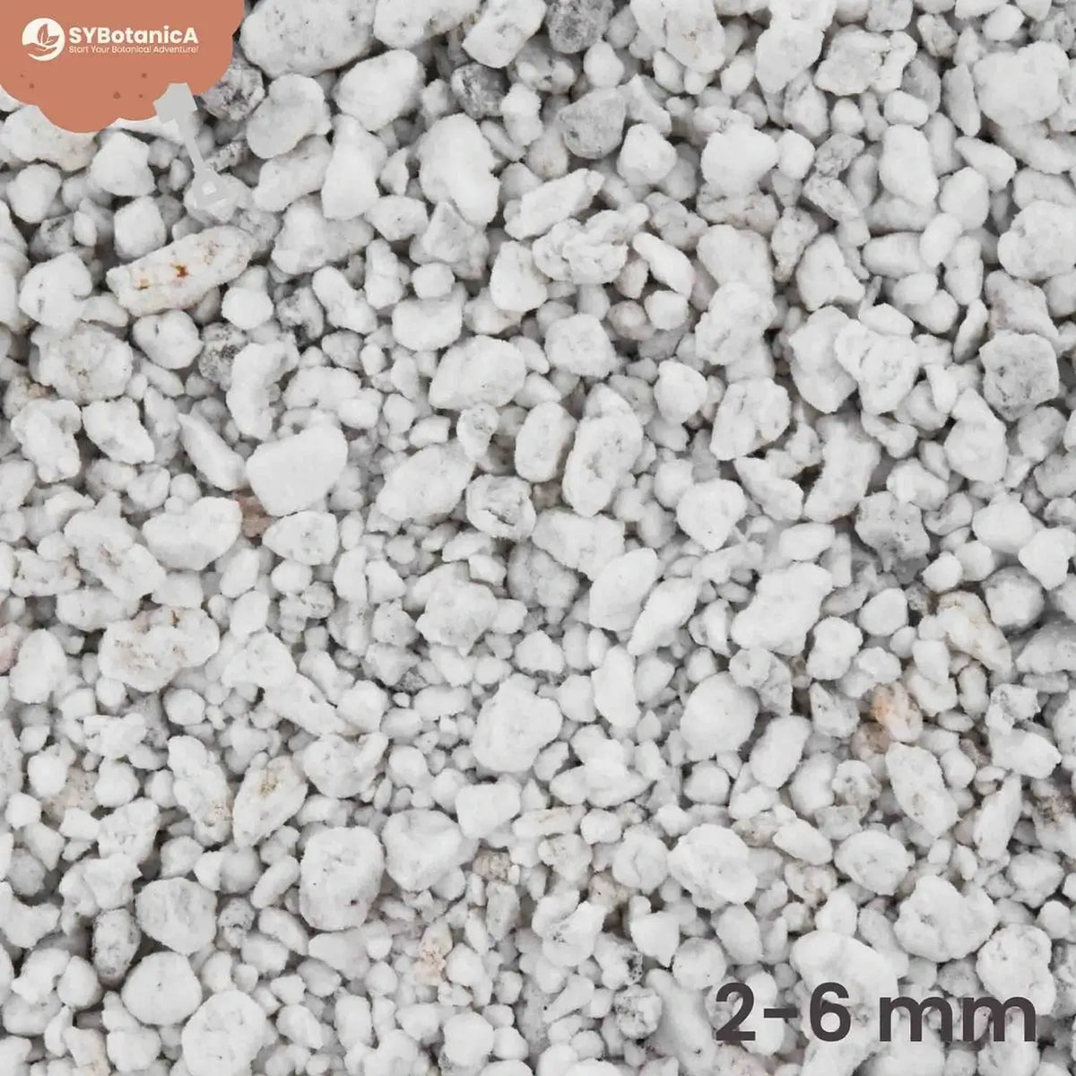 Perlite on white background, product photo 4.