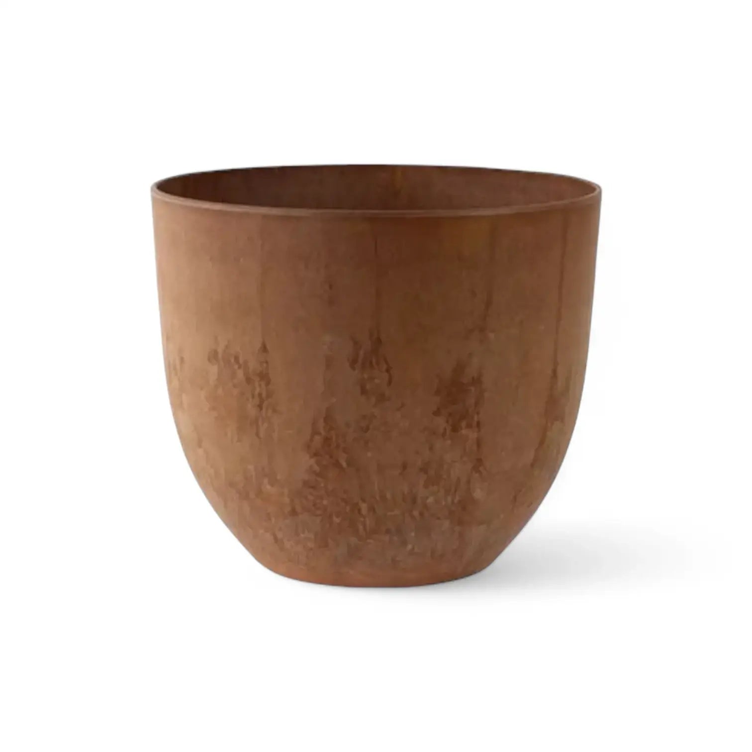 Artstone Pot 'Bola' on white background, product photo 3.