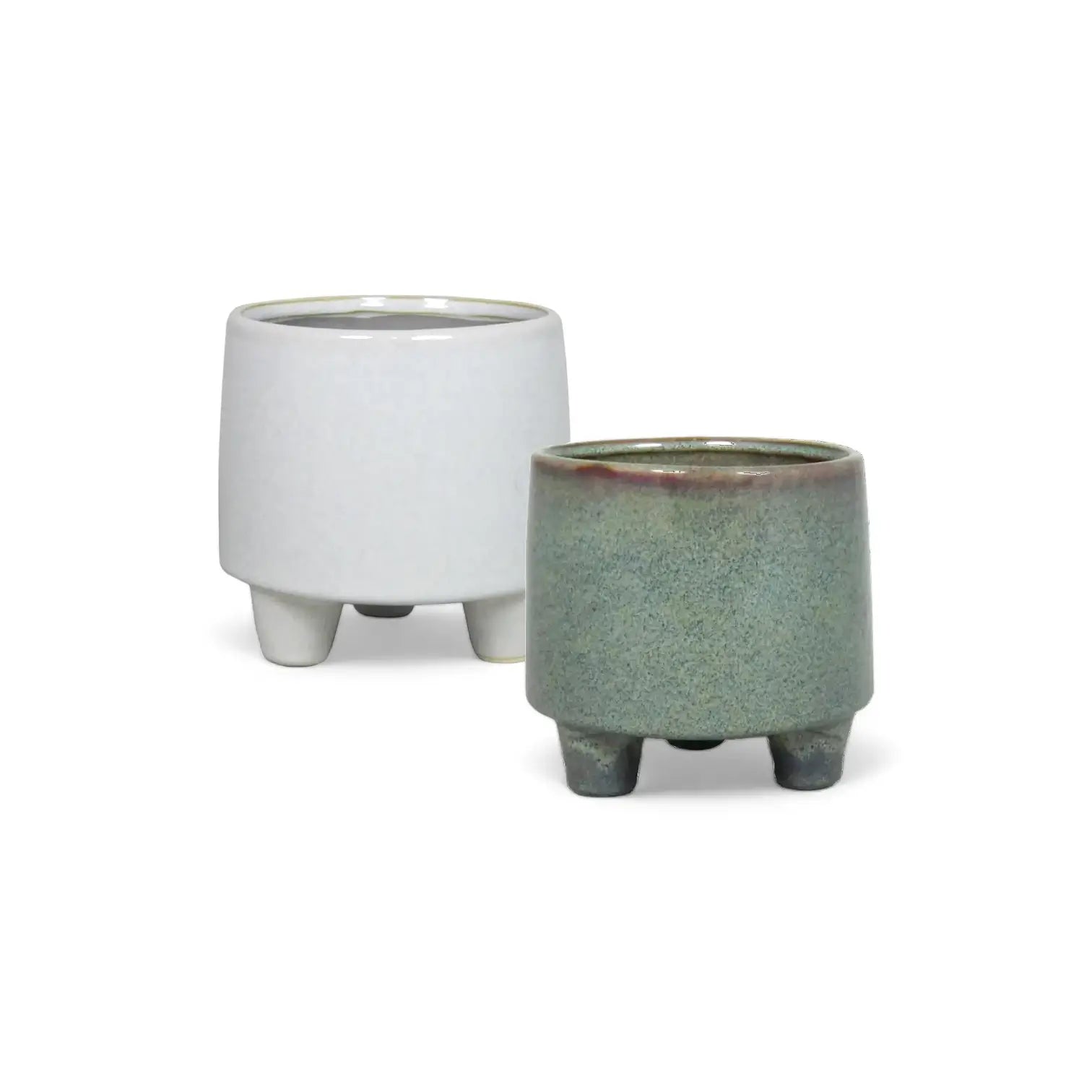 Planter with feet main product photo on white background.