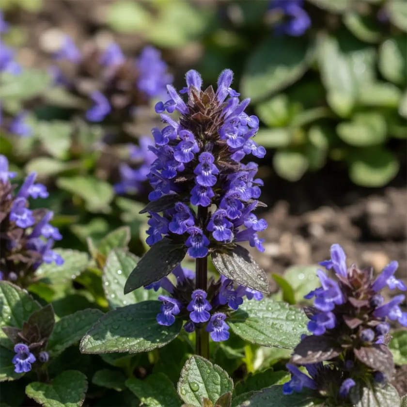 Ajuga reptans close-up detail.