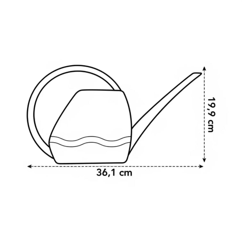 Aquarius watering can on white background.