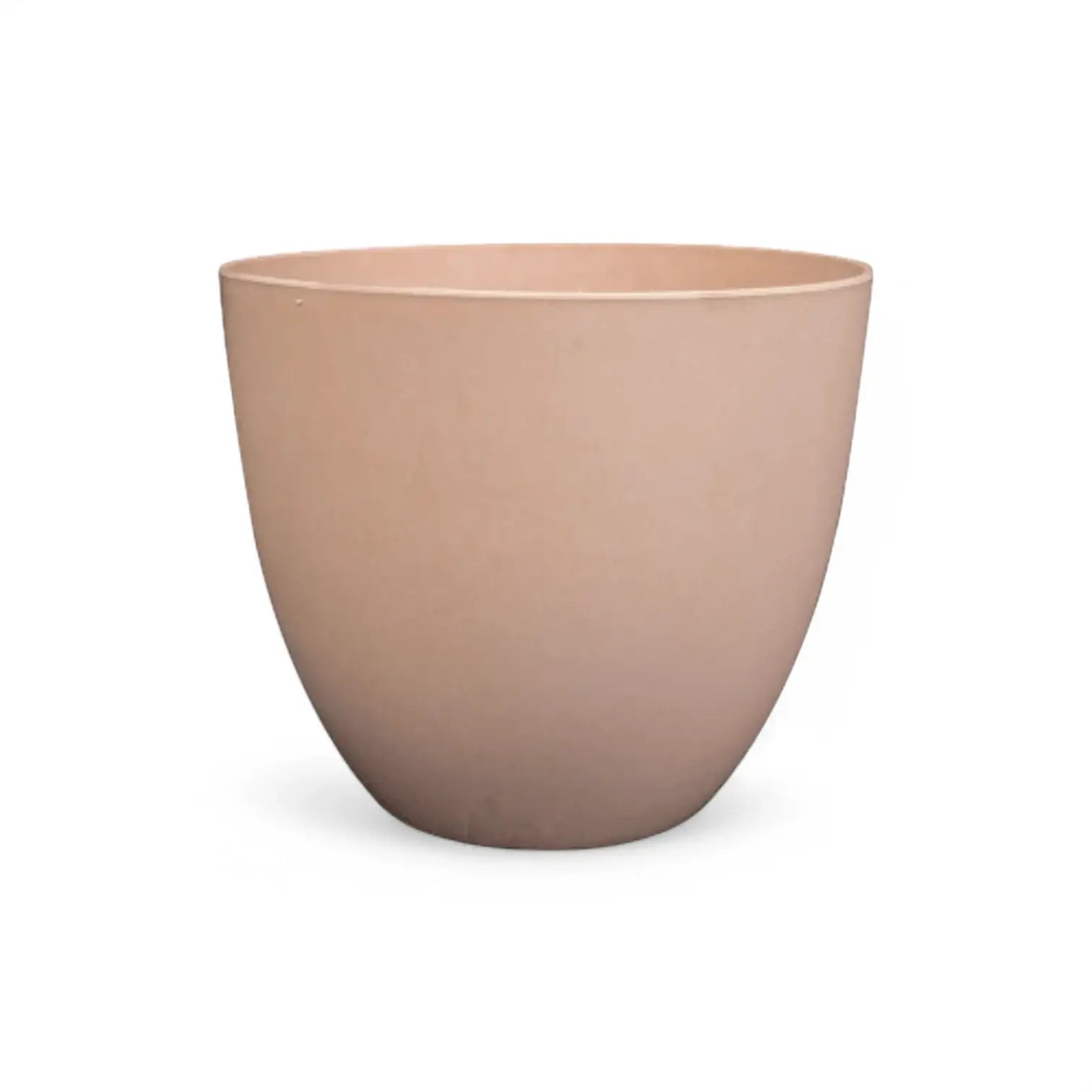 Artstone Pot 'Bola' on white background.