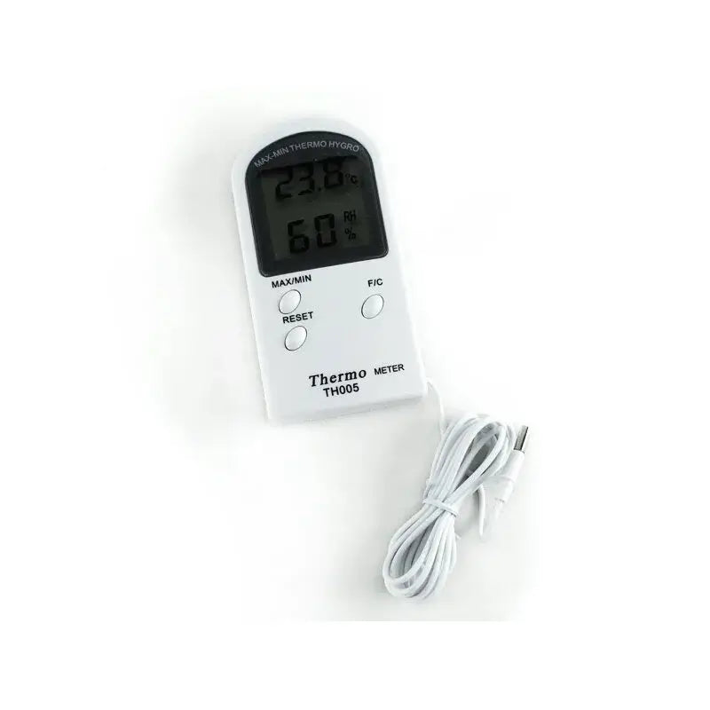 Digital hygro-thermometer main product photo on white background.