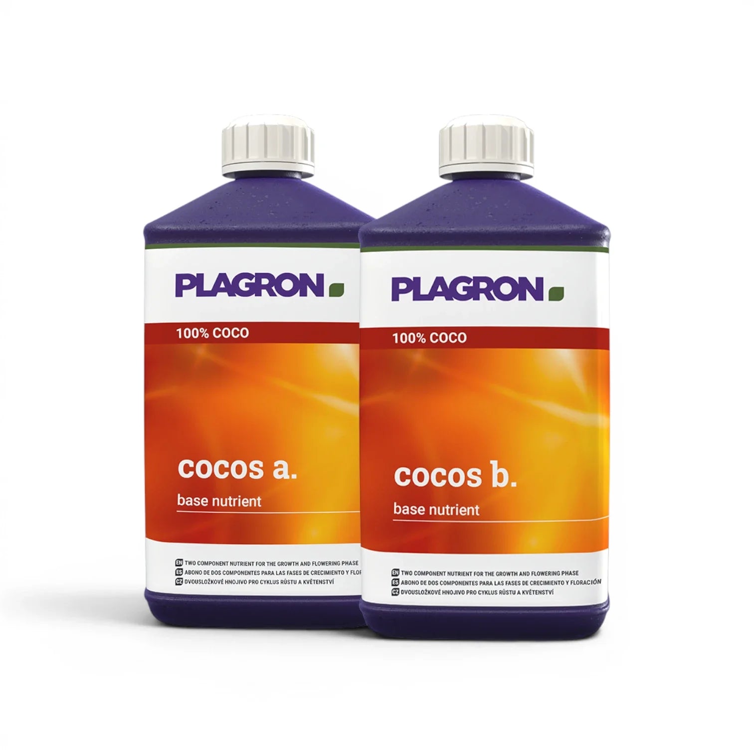 Plagron Cocos A+B 1 L bottle set on a white background