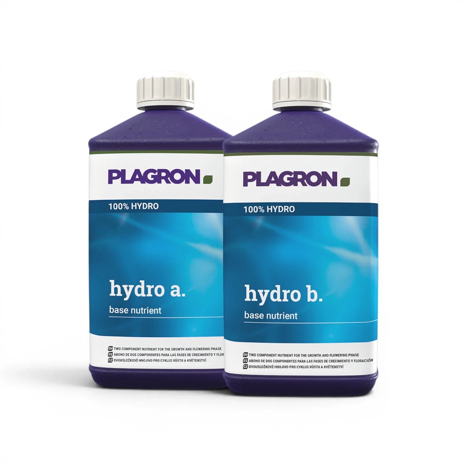 Plagron Hydro A+B 1 L bottle set on a white background