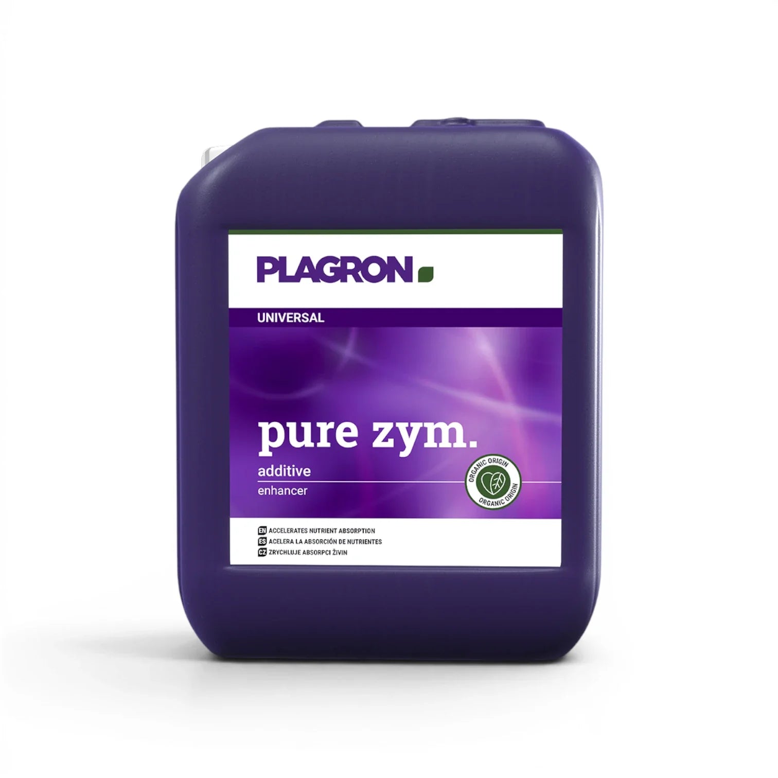 Plagron Pure Zym 5 L bottle on a white background