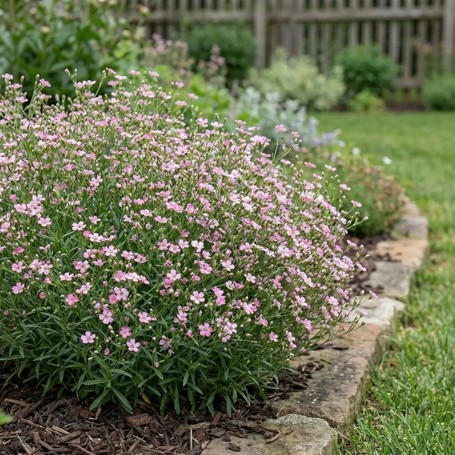 Gypsophila repens 'Rosea' plant detail.