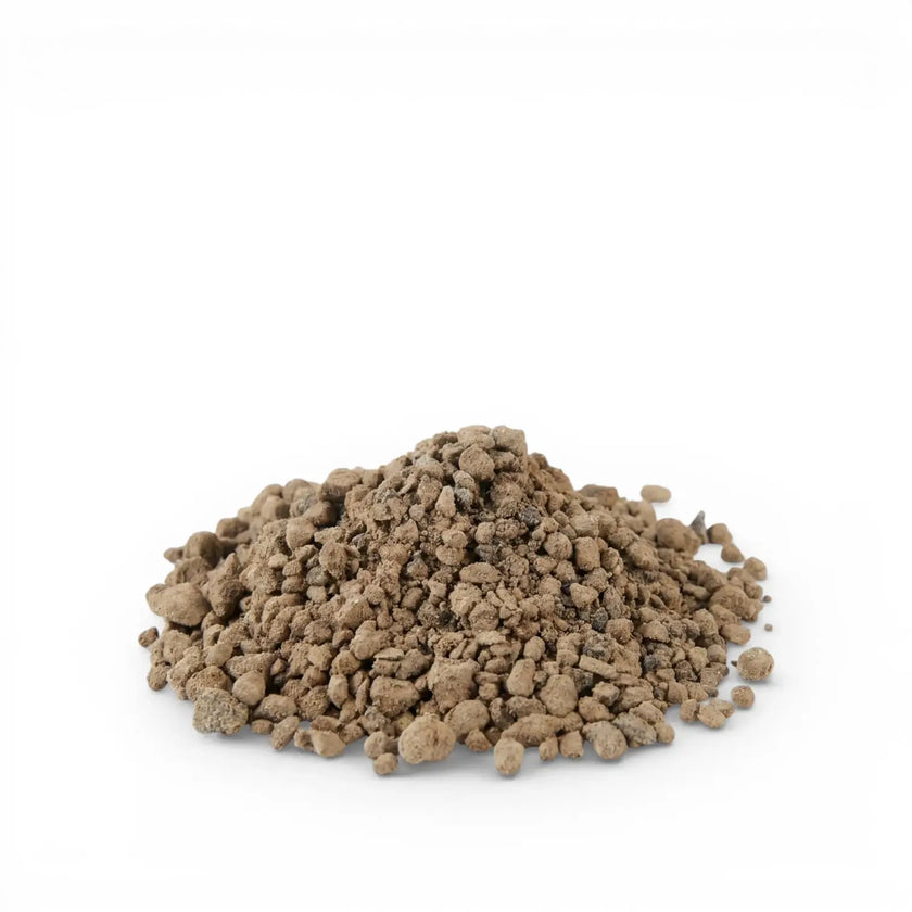 Lava granulate heapon white background