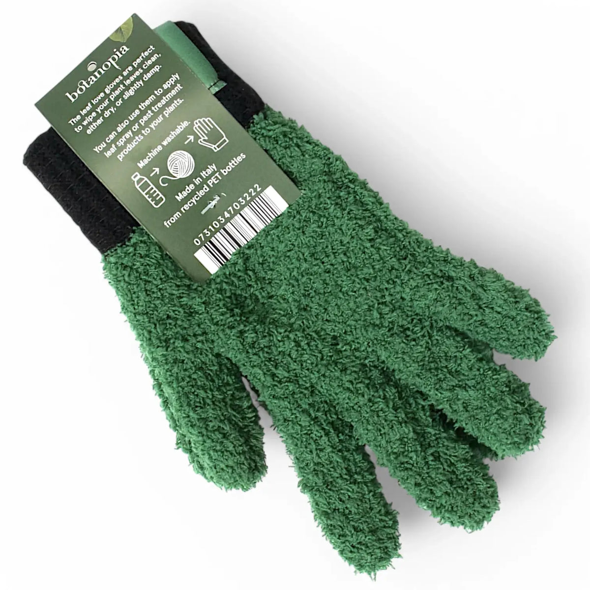 Microfiber Dusting Gloves for Plants on white background.