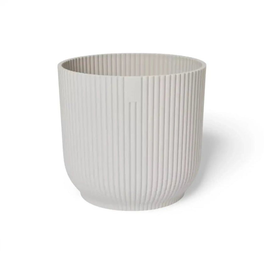 Planter 'vibes fold round' on white background.