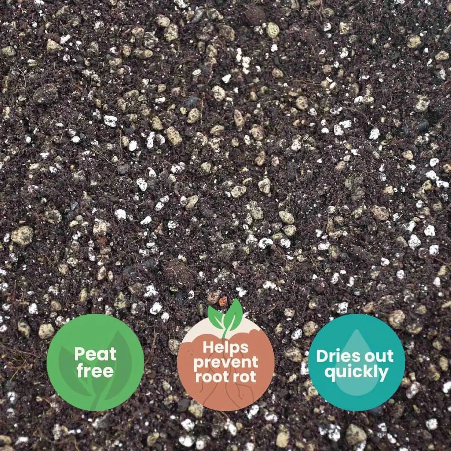 Bonsai Soil Mix on white background, product photo 5.