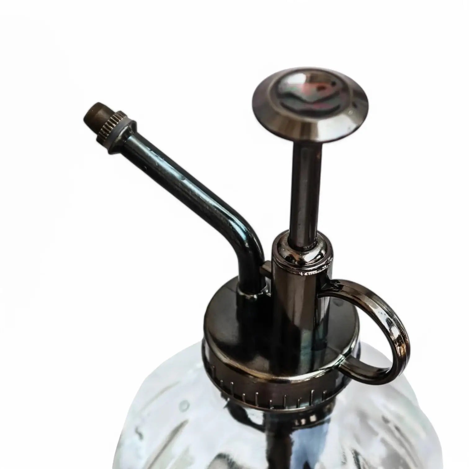Vintage Glass Mister on white background, product photo 3.