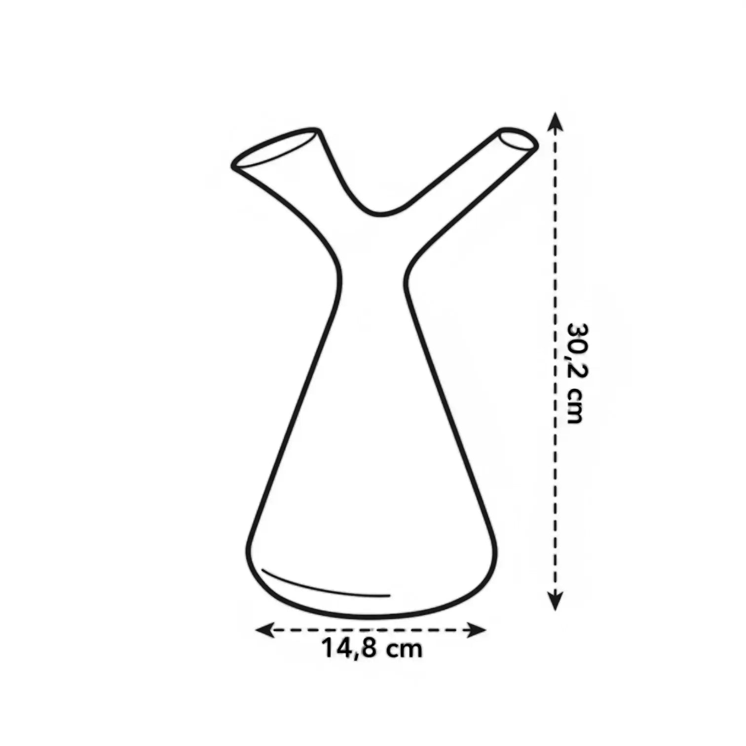 Plunge watering can on white background, product photo 3.