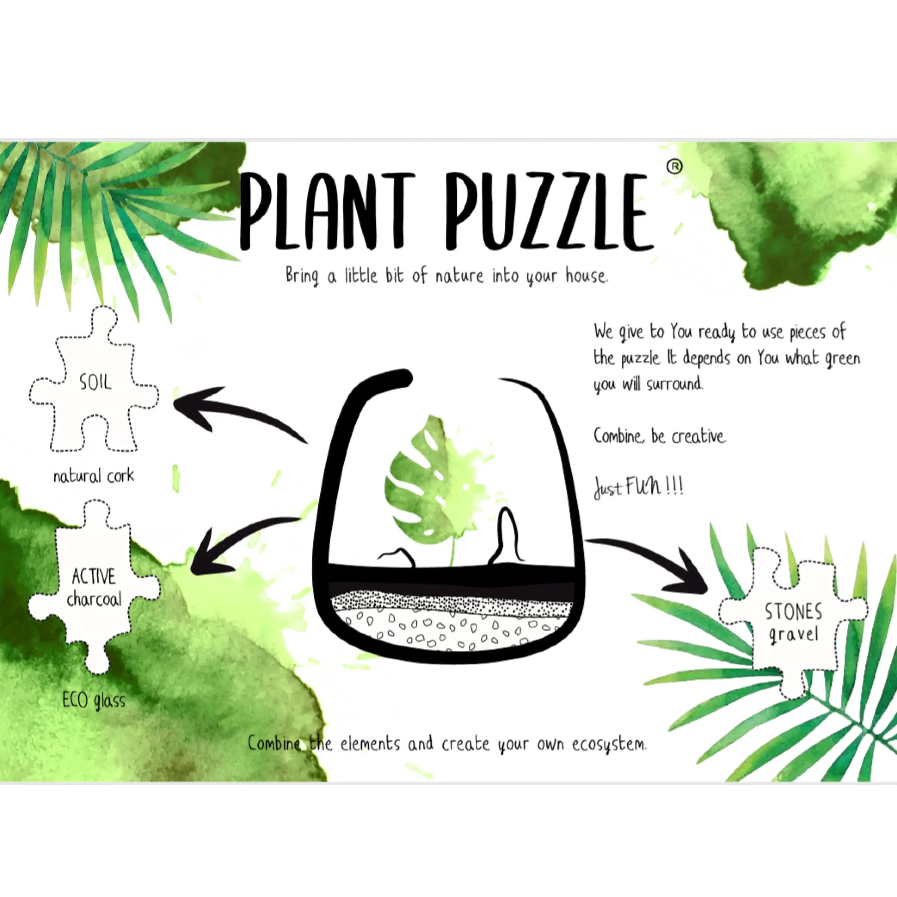 Advanced Plant Puzzle Set on white background, product photo 3.