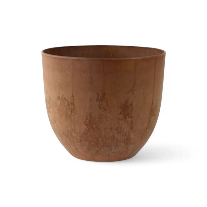 Artstone Pot 'Bola' on white background, product photo 3.