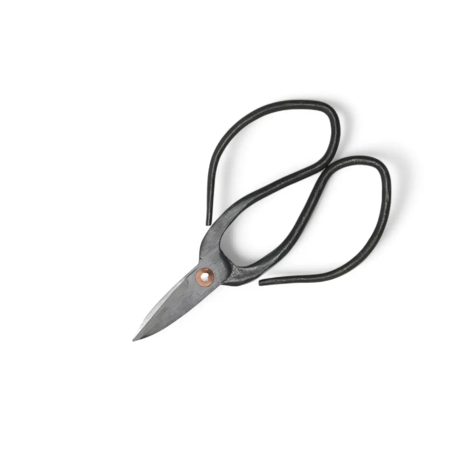Bonsai pruning scissors on white background, product photo 1.