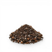 Heap of Alocasia potting mix on a white background