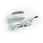 Digital hygro-thermometer on white background.
