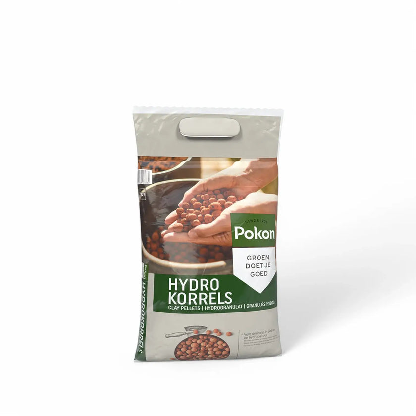 Blähton-Kugeln (LECA) Pokon vor weißem Hintergrund, Produktfoto 6.