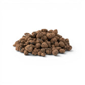 Pile of expanded clay pebbles  on a white background