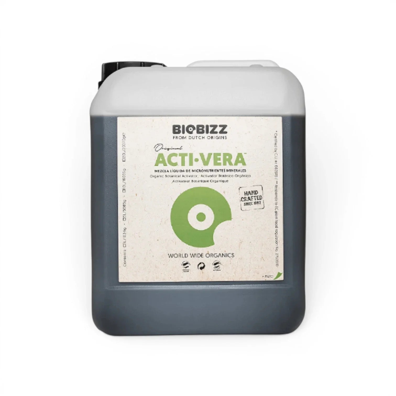 Biobizz Acti Vera 5 L bottle on a white background