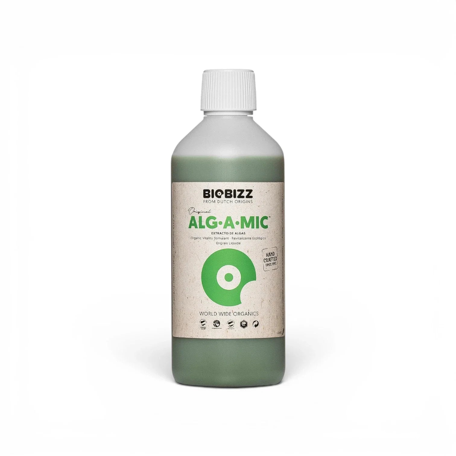 Biobizz Alg A Mic 500 ml bottle on a white background