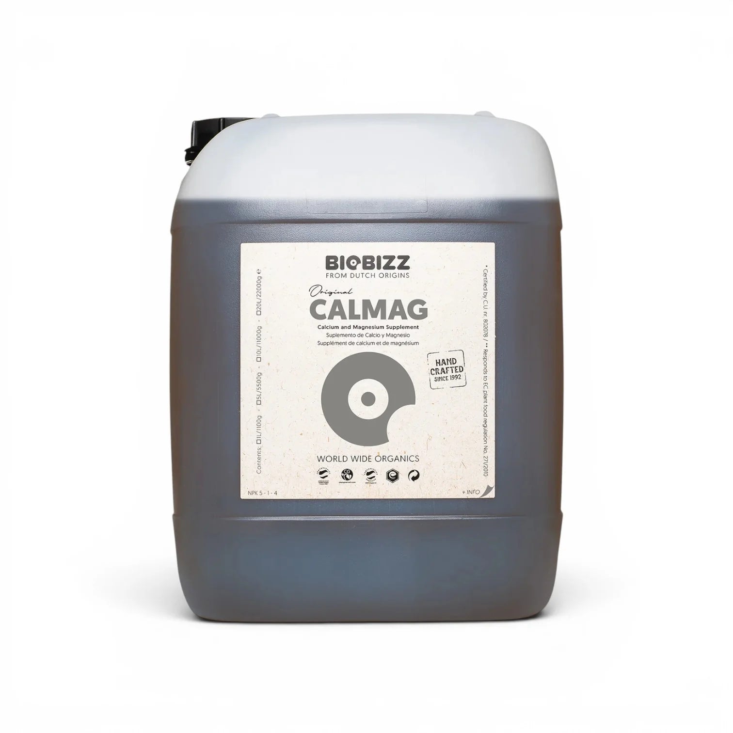 Biobizz Calmag 10 L bottle on a white background
