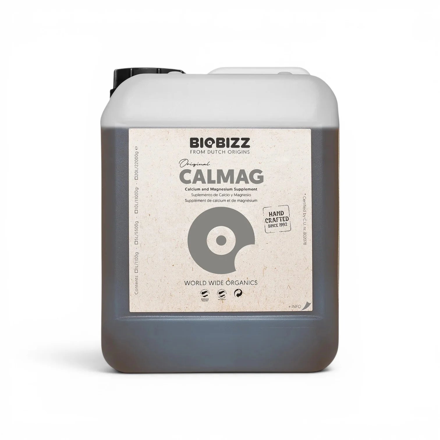 Biobizz Calmag 5 L bottle on a white background