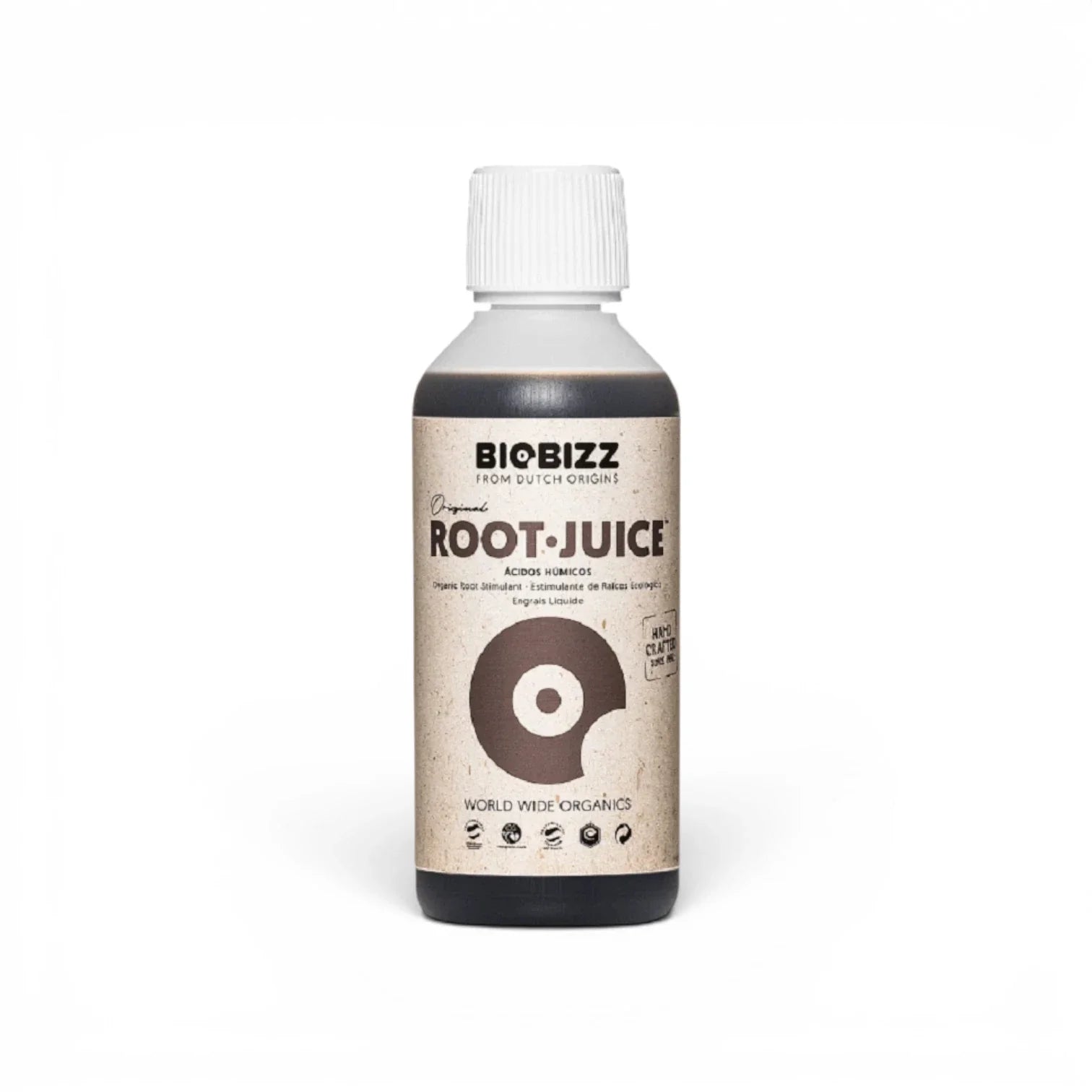 Biobizz Root Juice 250 ml bottle on a white background