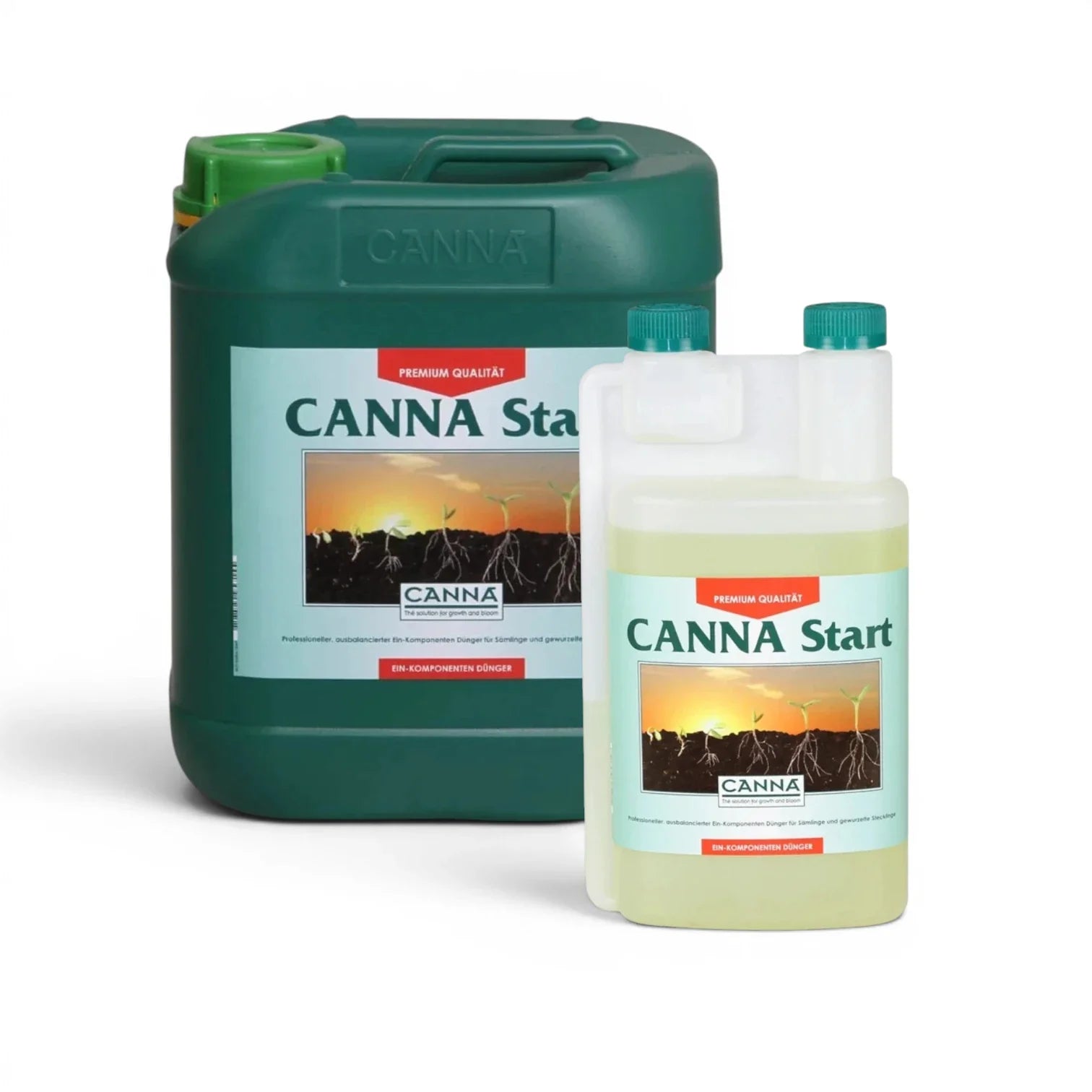 CANNA Start bottles in multiple sizes on a white background
