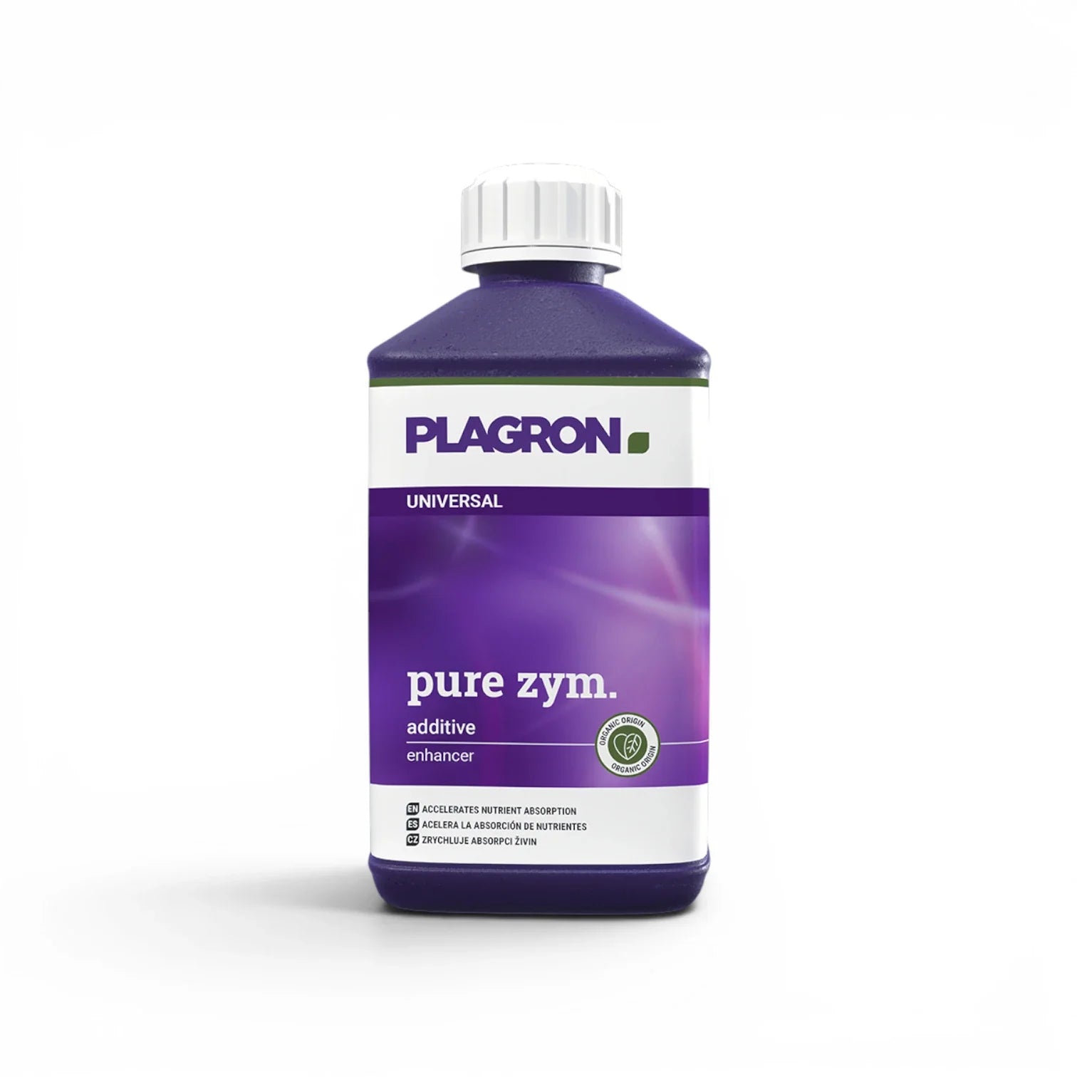 Plagron Pure Zym 500 ml bottle on a white background