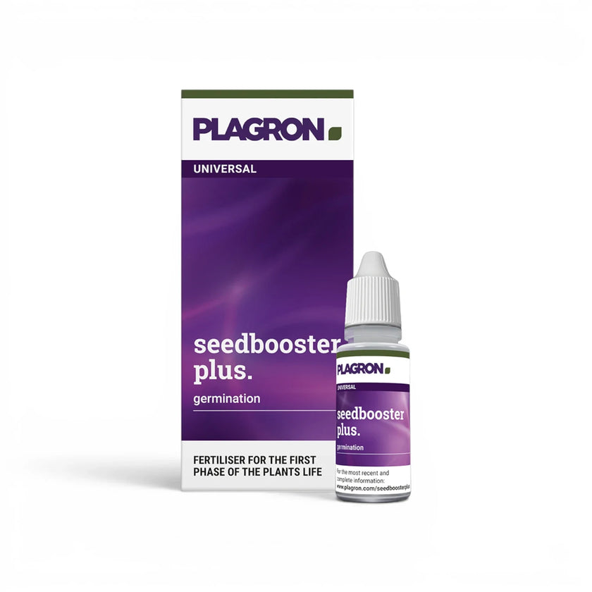 Plagron Seedbooster Plus 10 ml bottle on a white background