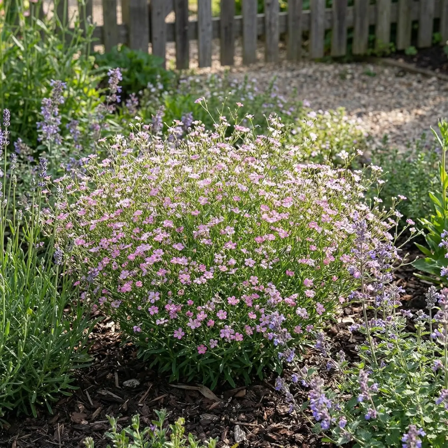 Gypsophila repens 'Rosea' close-up detail.