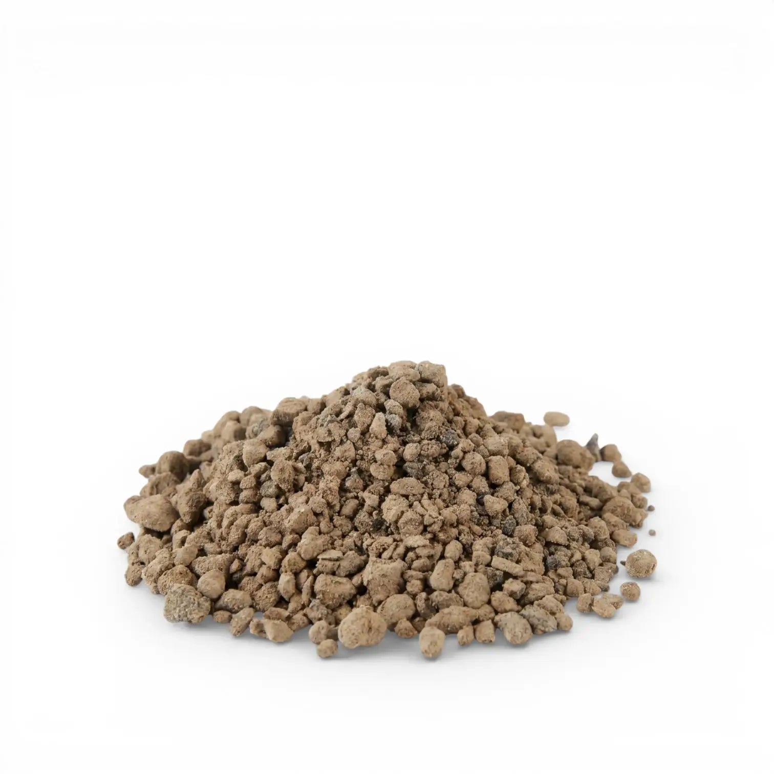 Lava granulate heapon white background