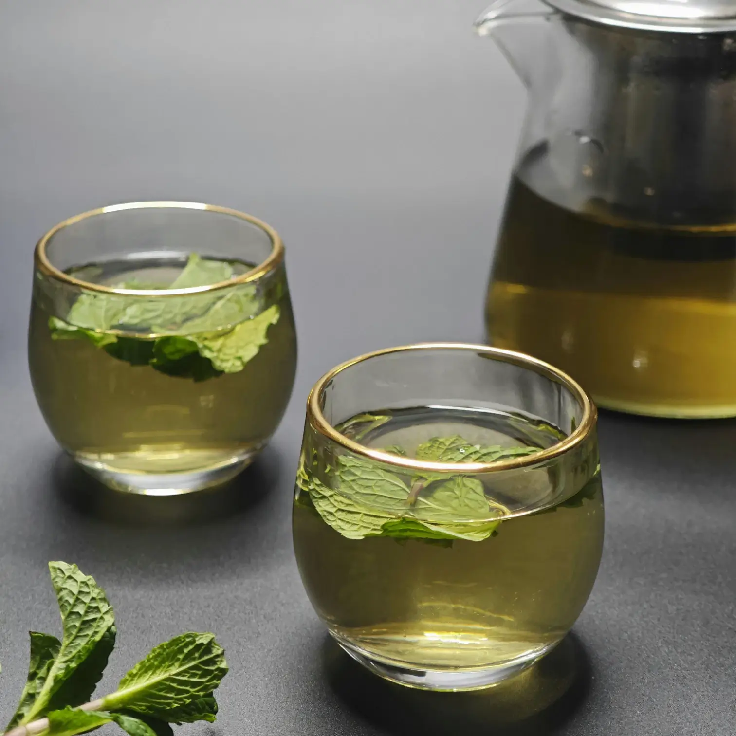 Melissa officinalis detail shot.