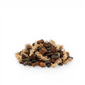 Heap of orchid potting mix on a white background