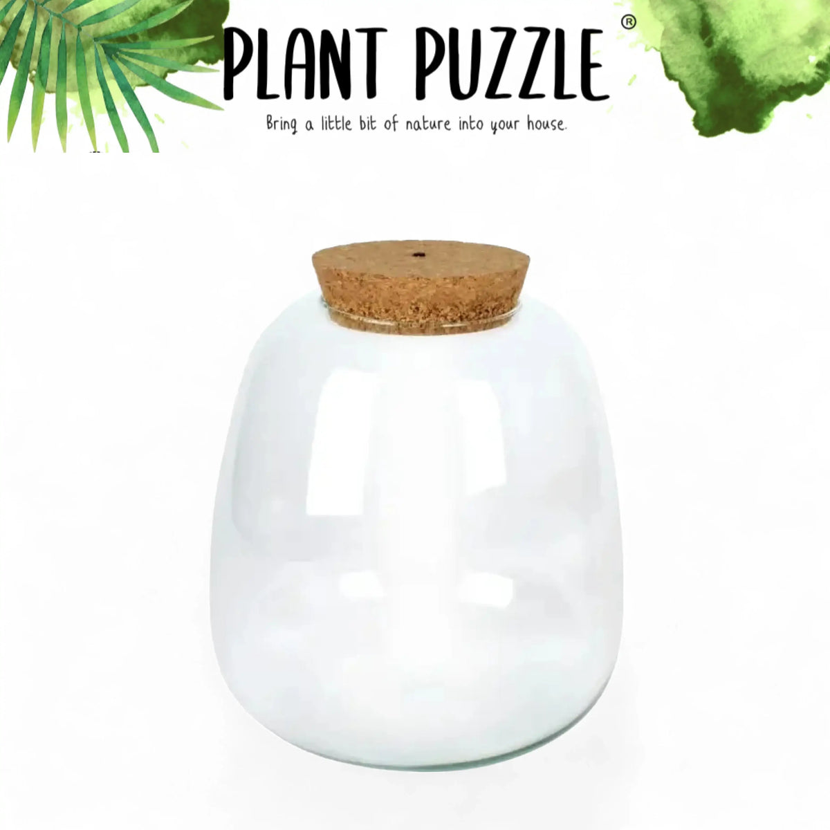 Terrariumglas 'Plant Puzzle' vor weißem Hintergrund, Produktfoto 3.