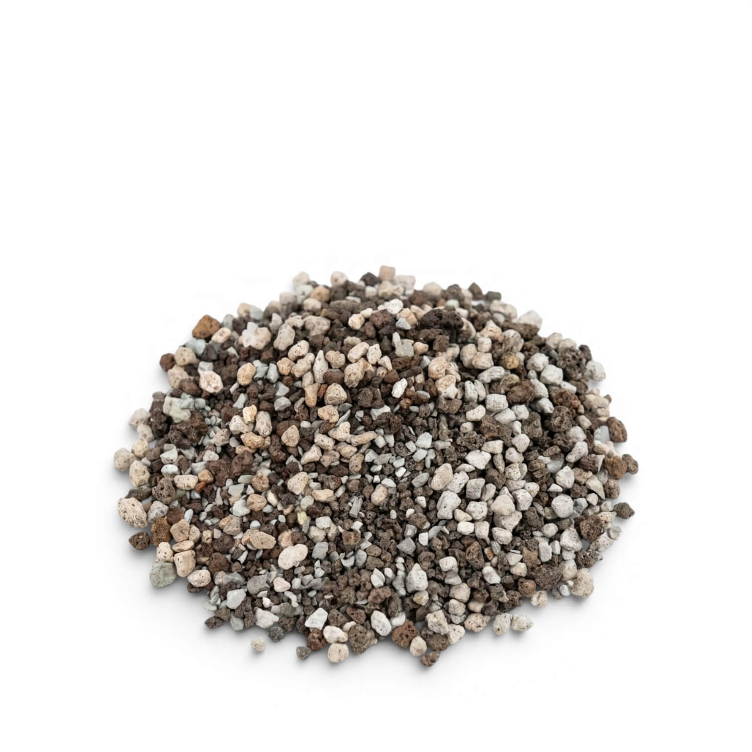 Semi-hydro potting mix on a white background