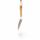 Stainless steel shovel on white background.